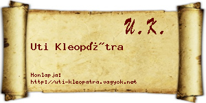 Uti Kleopátra névjegykártya